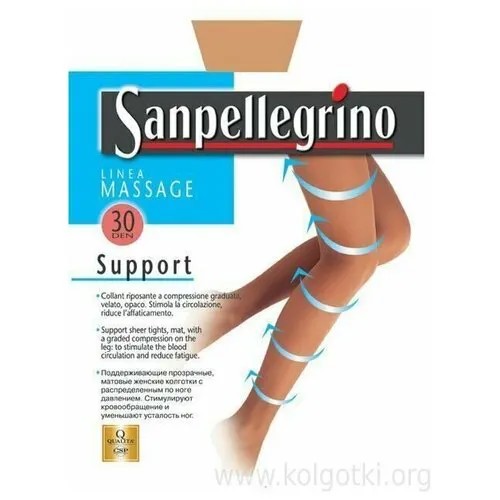 Колготки Sanpellegrino Support, 30 den, размер 5, черный
