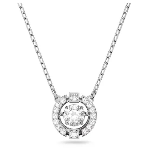 Колье SWAROVSKI, кристаллы Swarovski, длина 38 см, серебряный
