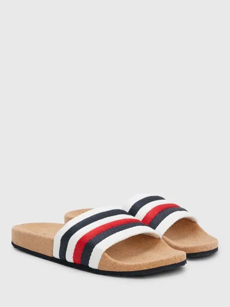 Пробковые шлепанцы Tommy Hilfiger, белые
