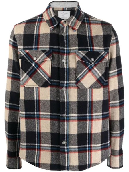 Woolrich клетчатая рубашка с длинными рукавами, нейтральный цвет