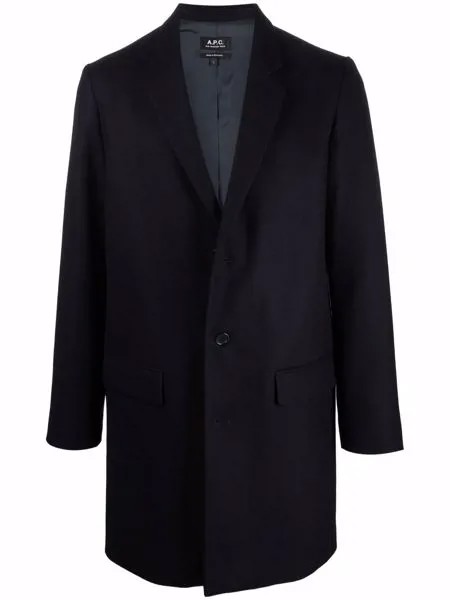 A.P.C. шерстяное пальто с длинными рукавами