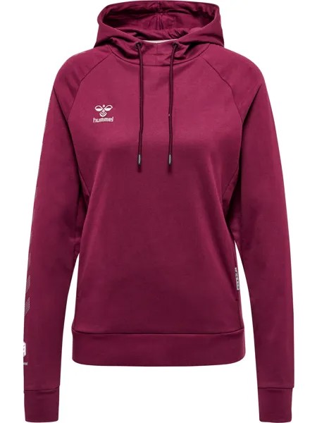 Толстовка Hummel Hoodie Hmlmove Grid Cotton Hoodie Woman, цвет GRAPE WINE