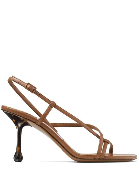 Jimmy Choo босоножки Etana 80, коричневый