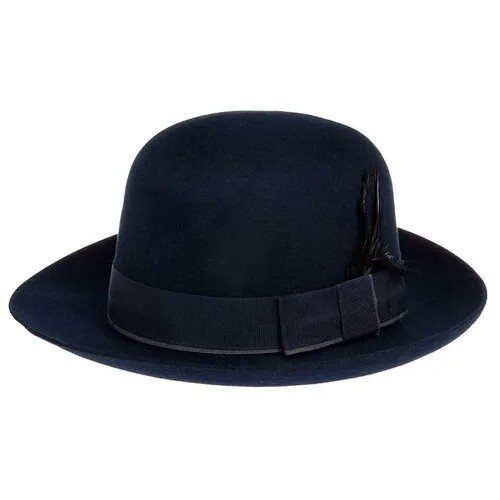 Шляпа федора Christys, размер 55, синий