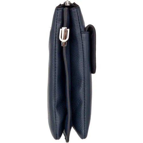 Сумка  планшет Sergio Belotti повседневная, натуральная кожа, внутренний карман, регулируемый ремень, синий