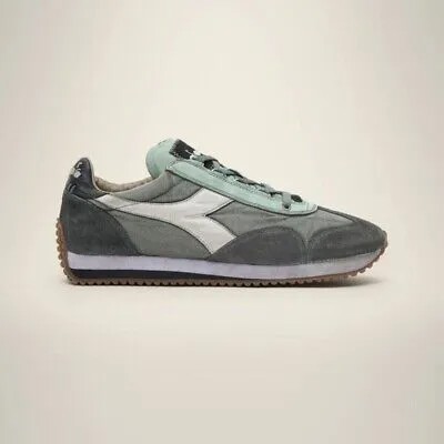 Обувь Diadora Heritage EQUIPE H Dirty Stone Wash Ages Sneaker Unisex Green Limo
