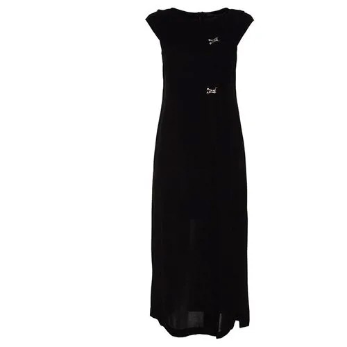Платье Malloni, вискоза, макси, размер 42, черный