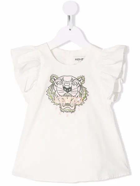 Kenzo Kids платье-футболка с вышивкой