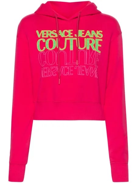 Versace Jeans Couture укороченная толстовка Upside Down, розовый