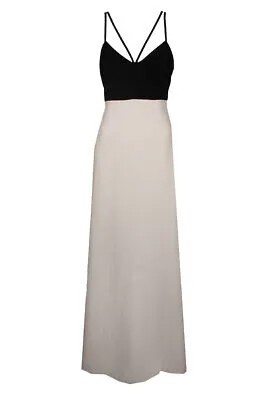 Jill Jill Stuart Черное платье Off-White с цветными блоками и двойными бретельками 8