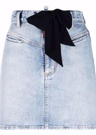 Dsquared2 джинсовая юбка с бантом