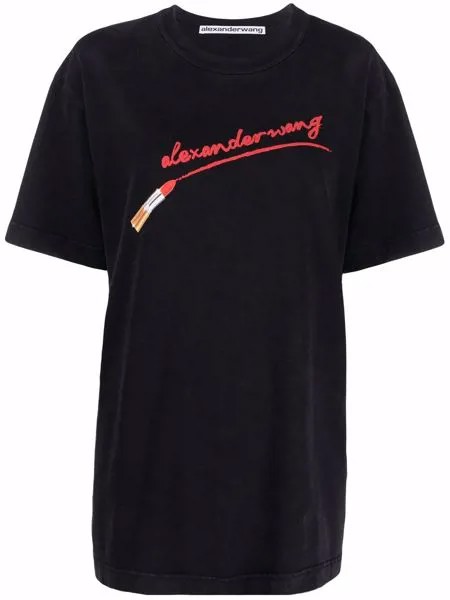 Alexander Wang logo-print cotton T-shirt