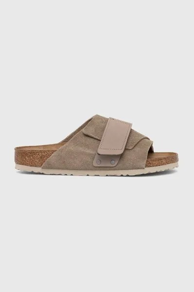 Замшевые шлепанцы Birkenstock, бежевый