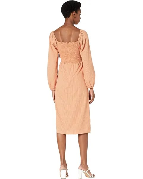 Платье Lost + Wander Where The Heart Is Midi Dress, цвет Orange Gingham