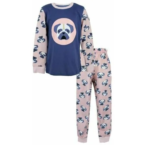 Пижама МИЛЕНА для мальчиков, брюки, брюки с манжетами, размер 26/92, розовый, синий