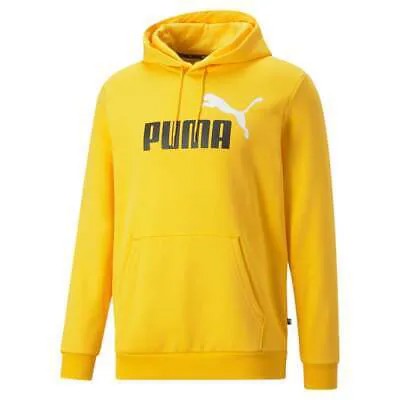 Puma Essentials Logo Pullover Hoodie Mens Yellow Повседневная верхняя одежда 84684939