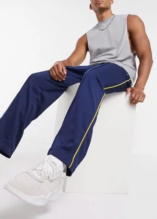 Темно-синие джоггеры adidas Originals premium Samstag-Белый