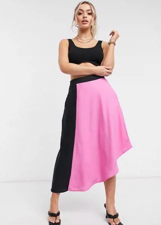 Черно-розовая юбка со вставками Unique21-Многоцветный
