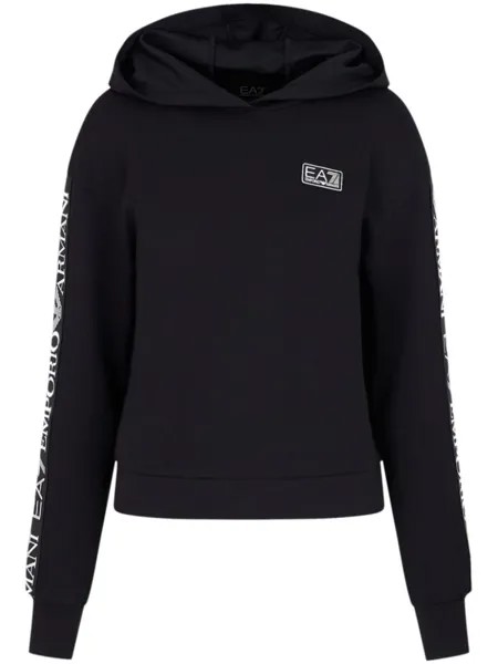 Ea7 Emporio Armani худи с логотипом, черный