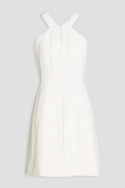 Платье мини из крепа с вырезами Halston, белый