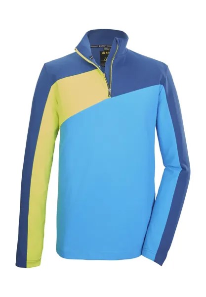 Рубашка с длинными рукавами, воротник стойка, мужская killtec, цвет Himmelblau