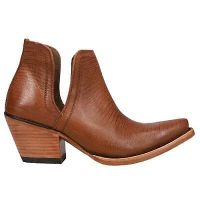 Женские ковбойские ботинки Ariat Dixon с шипами и коротким носком, коричневые повседневные ботинки 10042456