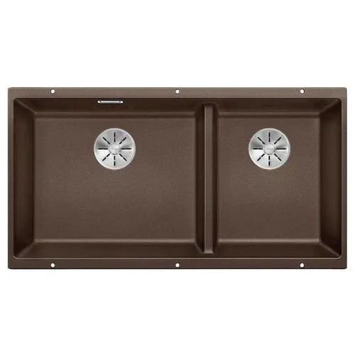 Врезная кухонная мойка 85.5 см Blanco Subline 480/320-U Silgranit PuraDur 523593 кофе