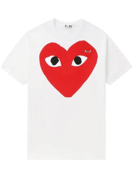 Comme Des Garçons Play футболка с логотипом, белый