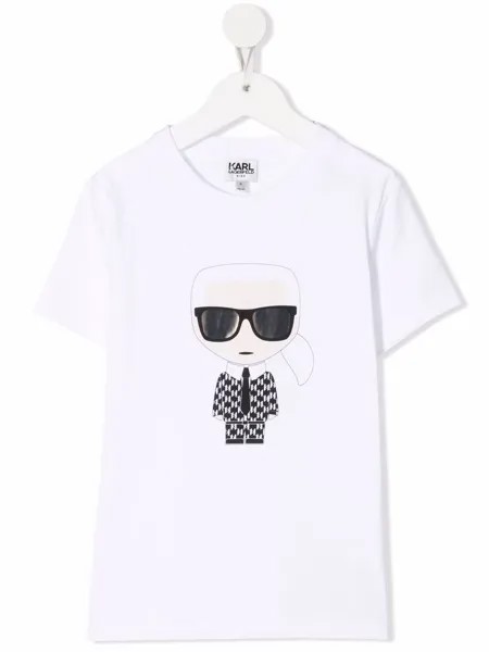 Karl Lagerfeld Kids футболка K/Ikonik из органического хлопка