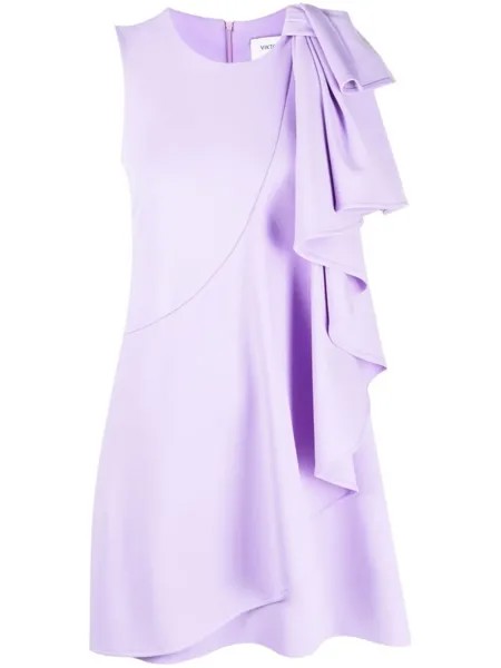 Viktor & Rolf платье мини Bow Volant, фиолетовый