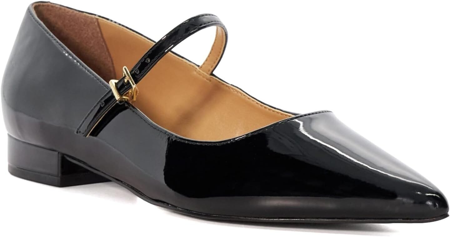Туфли на плоской подошве Dune London Hastas, цвет Black Patent