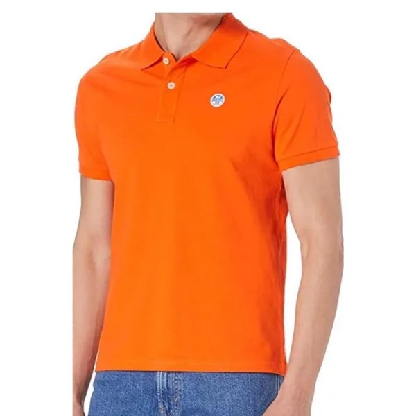 Рубашка-поло North Sails с логотипом оранжевого цвета