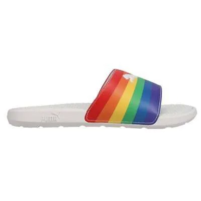 Белые повседневные сандалии Puma Cool Cat Rainbow Ii Bx Slide Youth Boys 382812-01