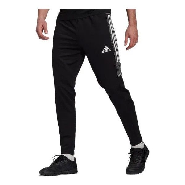 Спортивные штаны Men's adidas Solid Color Alphabet Logo Printing Running Training Soccer/Football Sports Pants/Trousers/Joggers Black, мультиколор