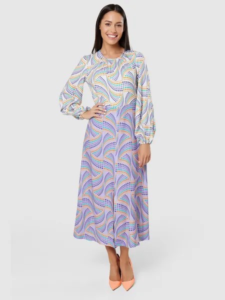 Платье миди с геометрическим узором Closet London, Многоцветный