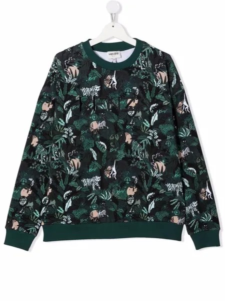 Kenzo Kids толстовка с вышитым логотипом
