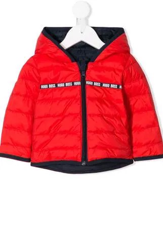 BOSS Kidswear пуховик с капюшоном