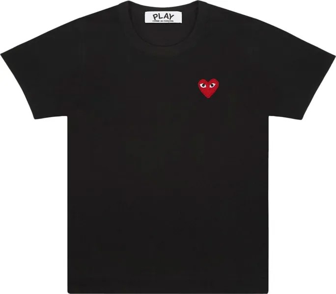 Футболка Comme des Garçons PLAY Heart T-Shirt 'Black', черный