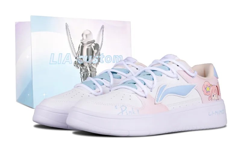 Кроссовки LINING Skateboarding Shoes Women's Low-top Blue, голубой