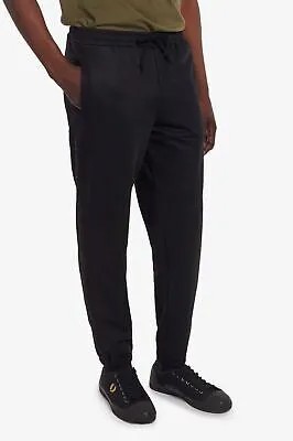 Спортивные брюки в тон с лентами Fred Perry Мужские черные спортивные штаны Низ