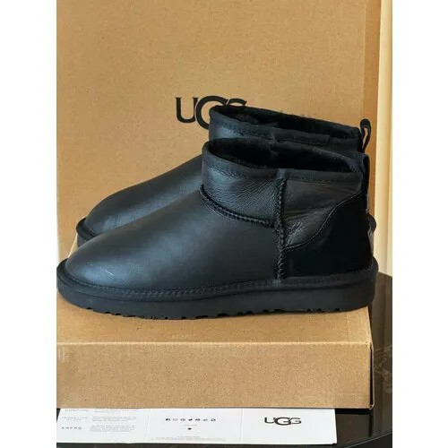 Угги UGG, нескользящая подошва, герметичные швы, размер 43, черный