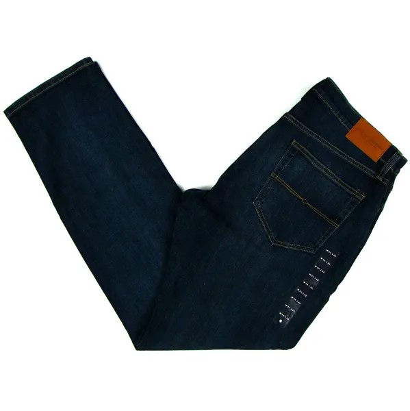 Узкие джинсы Lucky Brand 121 РАЗМЕР 34 x 32 ТЕМНО-СИНИЙ Узкий крой Прямые штанины со средней посадкой