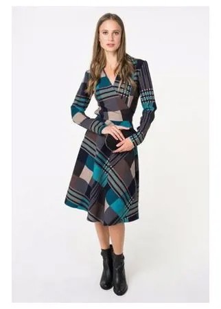 Платье AScool DRESS5002 женское Цвет Мультиколор Клетка р-р 46