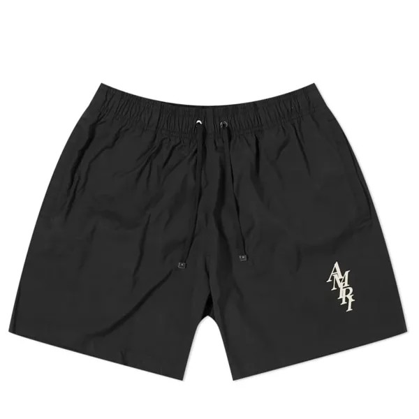 Плавки Amiri Stack Logo Swim, черный