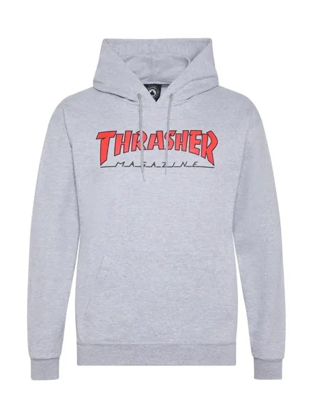 Thrasher худи с контурным логотипом, серый