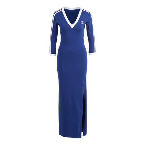 Платье оригиналы adicolor colro claic 3 maxi srtipe платье Adidas, синий