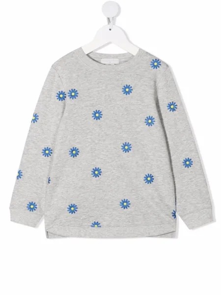 Stella McCartney Kids толстовка с цветочной вышивкой