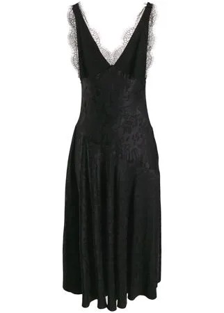 Alexa Chung атласное платье-комбинация
