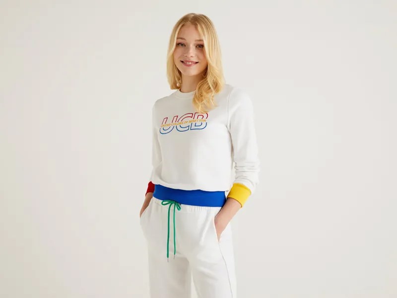 Свитшот женский United Colors of Benetton 21A_3J68E1AG3 разноцветный L