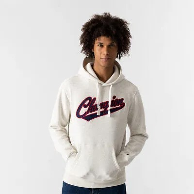 Толстовка с капюшоном мужская Champion Heavy Fleece Vintage Logo бежевый